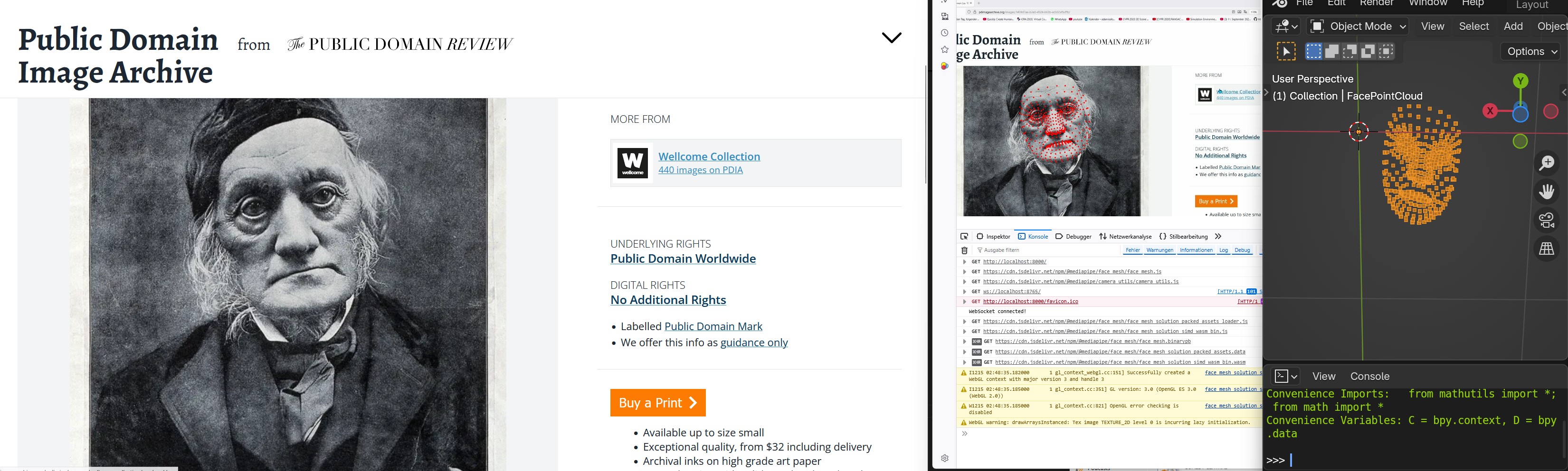 KI-Beispiel in Blender: Gesichtsdetektion